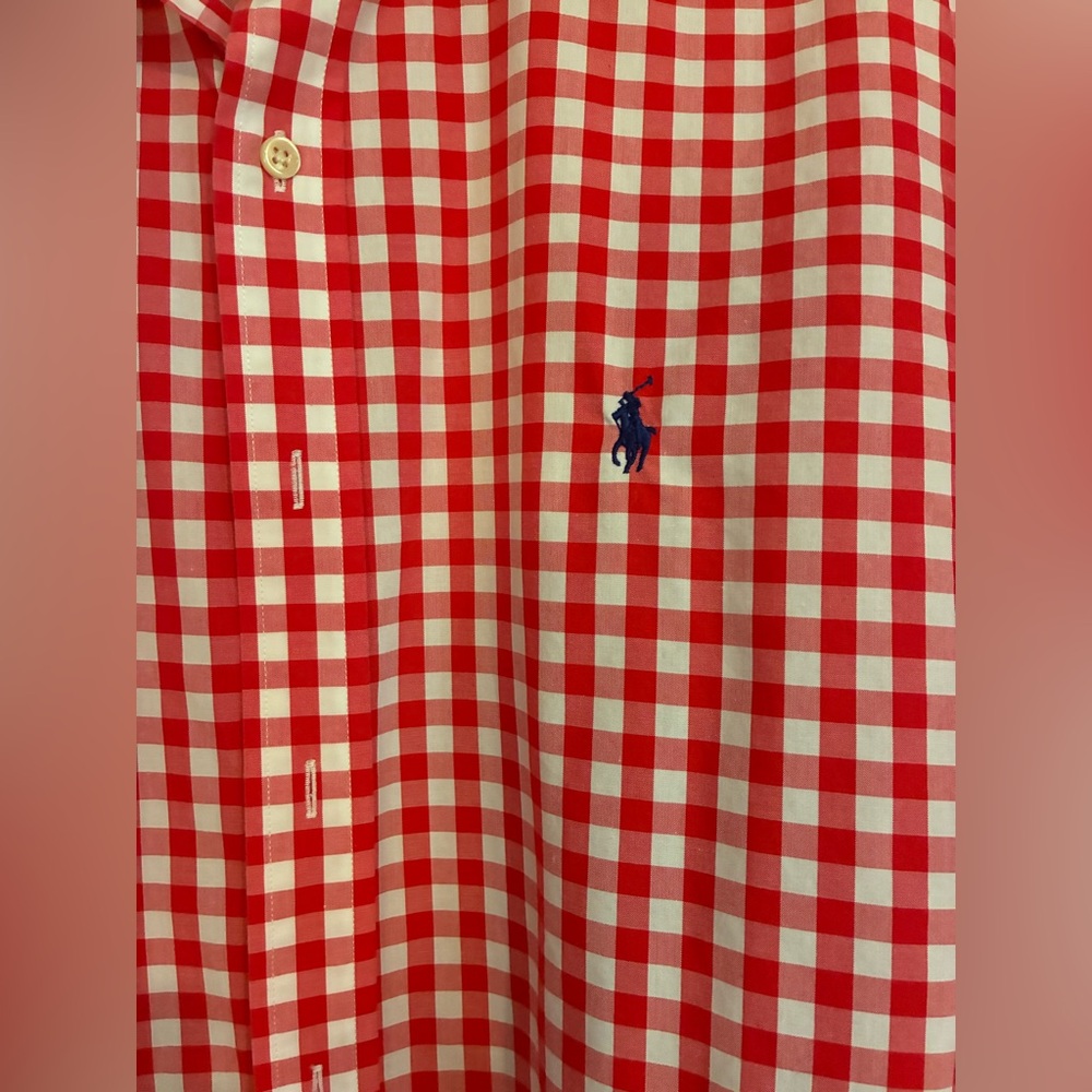 Polo Ralph Lauren Gingham Oxford Button Down Men’s Shirt. Size Large. - Picture 2 of 5